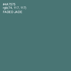 #4A7575 - Faded Jade Color Image